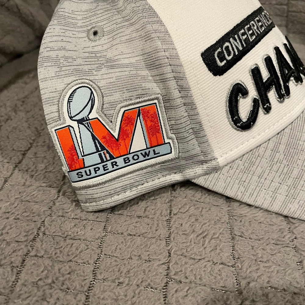 New Era LA Rams NFC Conference Champions Cap - White and Gray New!!! - Picture 2 of 6
